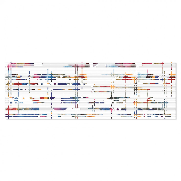 Dekor Vægflise Sun Metro Flerfarvet Mat 25x75 cm-1